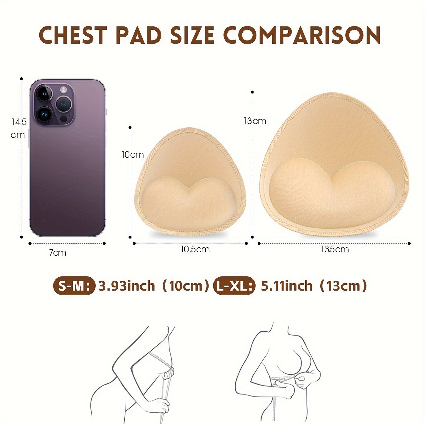 4 pairs of invisible anti-convex chest enhancer pads for women's lingerie and underwear.