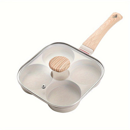 Yumiplus 4-Cup Non-Stick Frying Pan With Lid - Ideal for Cooking Eggs, Pancakes, and More - Dishwasher Safe Aluminum Cookware for Use on Gas and Induction Stoves