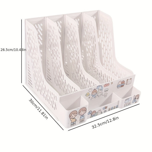 Desktop Bookshelf A4 File Storage Box for office desk supplies.