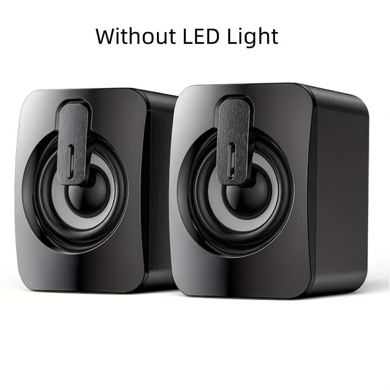 USB wired computer speaker with LED light for home office desktop gaming.