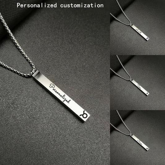 Vintage Zodiac Pendant Necklace - Durable Titanium Steel, Stylish & Alluring Design, Ideal Present for Loved Ones, Personalized Jewelry Piece