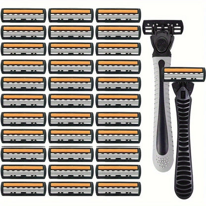 Classic 3-layer Manual Razor Set with multiple refill options for daily face care.