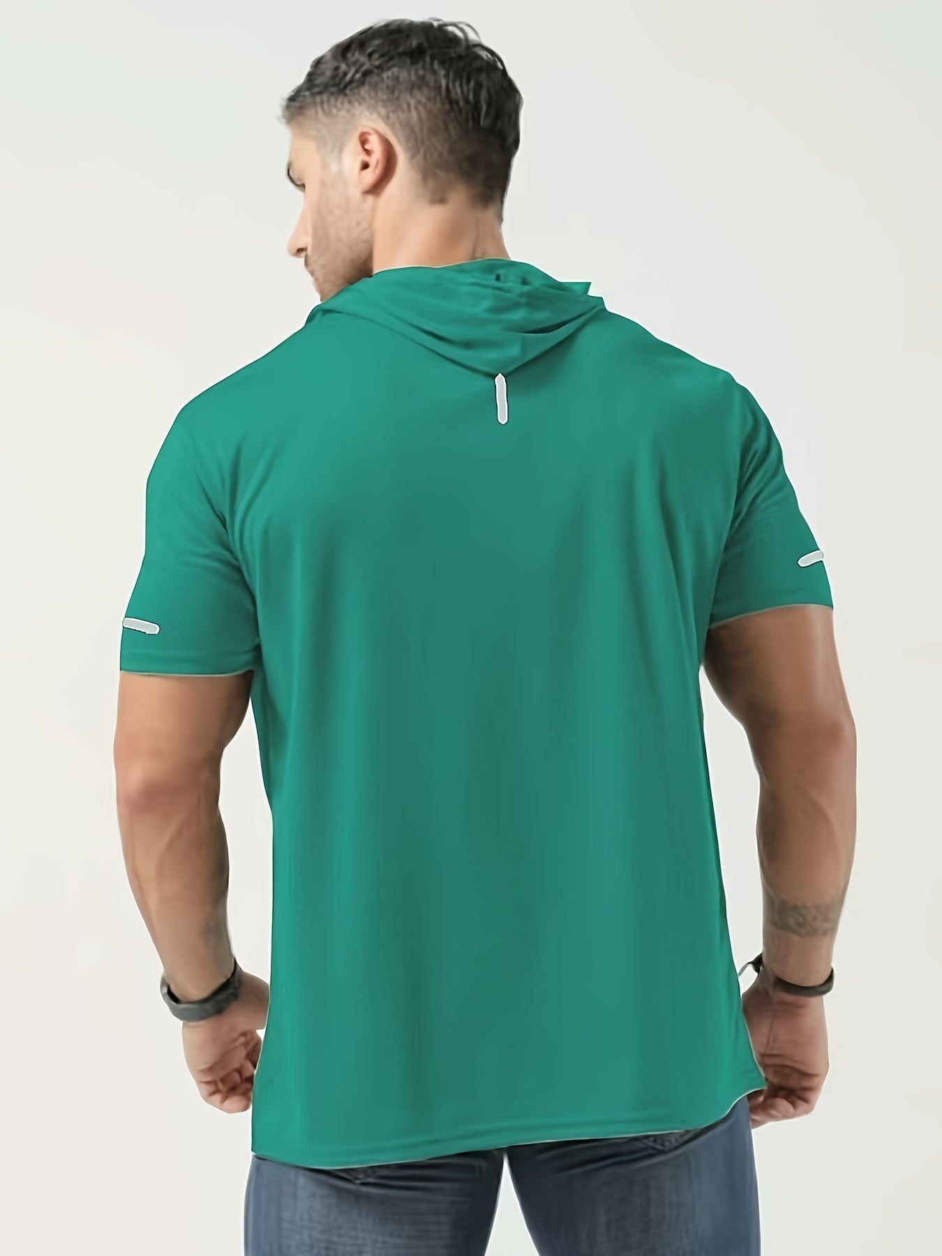 518 Plus-size Men's Quick-drying Hooded Sports T-shirt