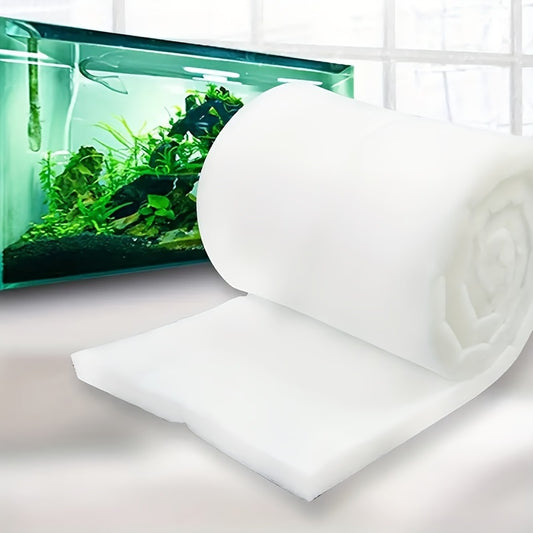 Washable filter pad roll for fish tank filters made with thickened foam for enhanced filtration and odor control. Suitable for most filters.