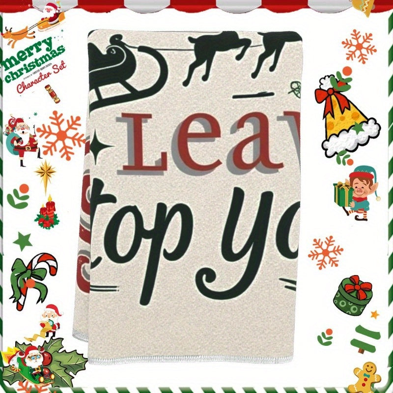 1 piece of 18 by 66.04 cm Christmas Kitchen Towel, featuring a soft and festive "Merry Christmas Wintertime" design - perfect for adding holiday cheer to your kitchen.