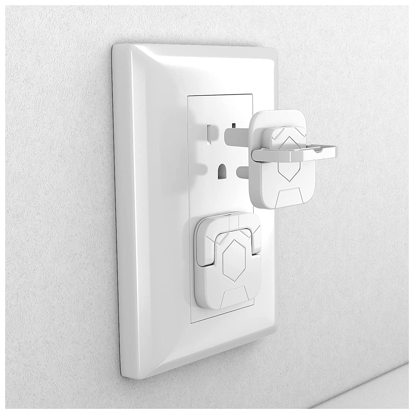 Baby proofing plug covers with hidden pull handle - set of 30. Features 3-prong child safety socket covers to protect electrical outlets and keep kids safe. Outlet protectors with kid-proof cap design.