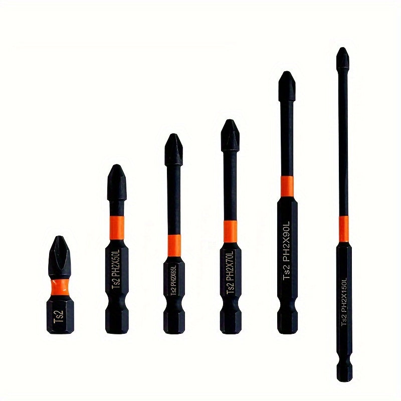 Popular choice: 6pc PH2 magnetic screwdriver set with high impact and hardness.