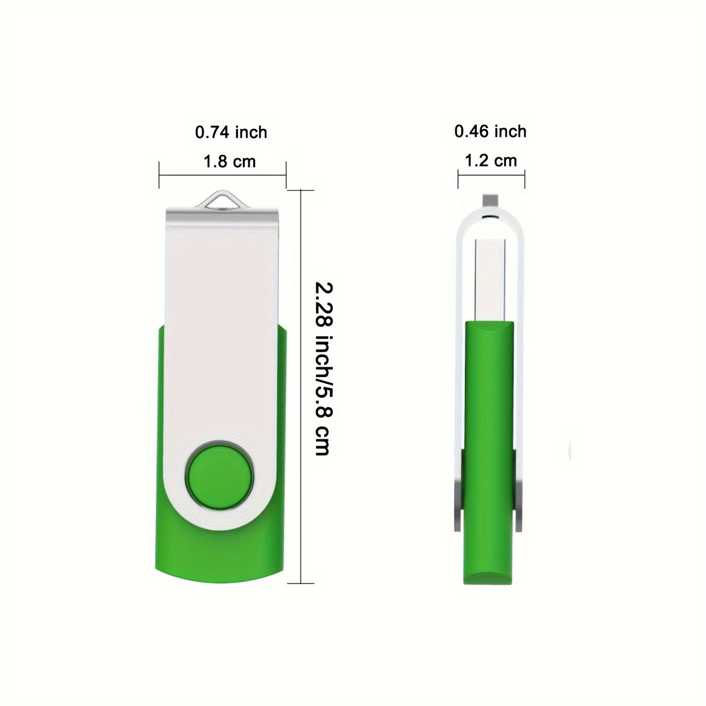 10 piece bulk pack of USB 2.0 Flash Drives in various storage capacities and colors with LED indicator for computers and laptops.