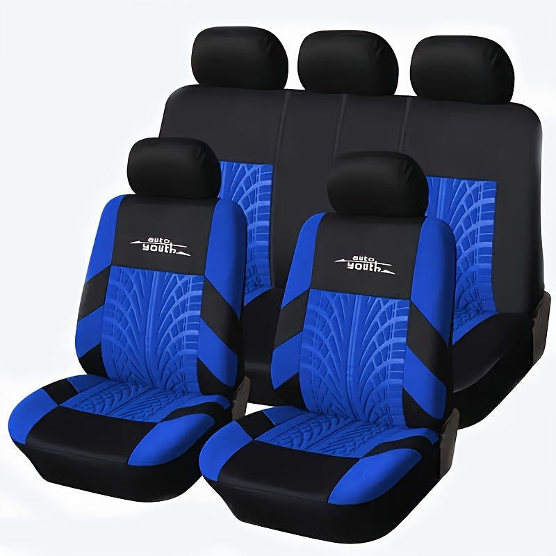 High-quality universal car seat covers for 5 seats, featuring stylish printed letter designs for young car enthusiasts. Fits most car seats.