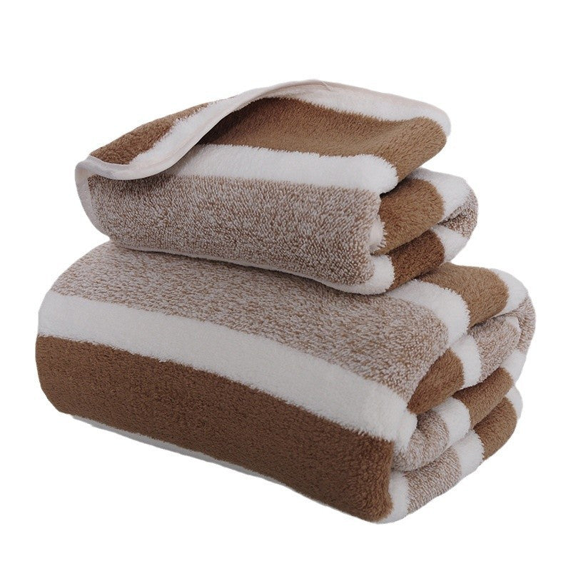 Wholesale Thick Striped Towels for Face Washing, Enhanced Absorbency, Suitable for Home Use across Borders