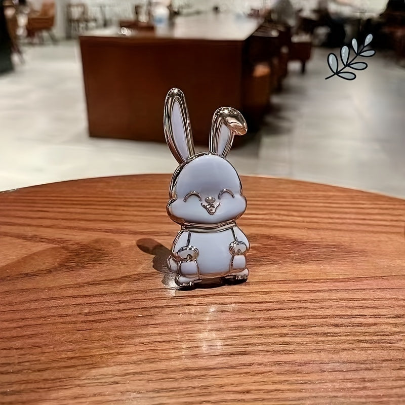 Foldable, ultra-thin cartoon rabbit mobile phone case bracket for hands-free viewing