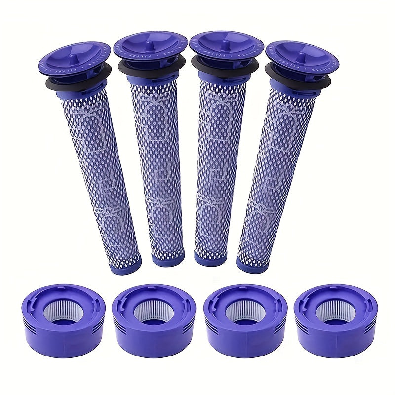 Replacement pack kit for cleaner: Dyson SV11, V7 Motorhead, SV10, V8 Animal/Absolute Vacuum HEP Post and Pre-Filter Assembly.