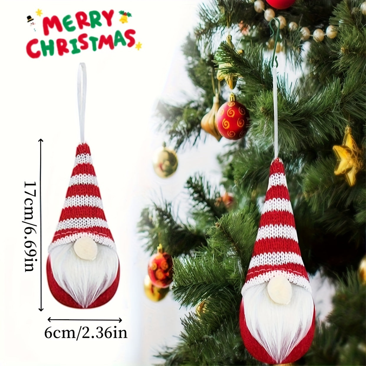 Set of 3 Christmas gnome ornaments for versatile seasonal decoration, perfect for holidays and special occasions.