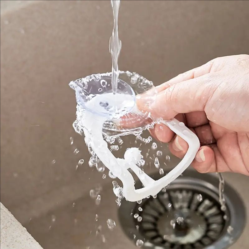 Keep your sink organized with our versatile 1-piece plastic organizer! This multifunctional holder comes with a suction cup for easy installation and features open storage for sponges, soaps, and scrubbers. Use it as a dishwashing sponge rack or for