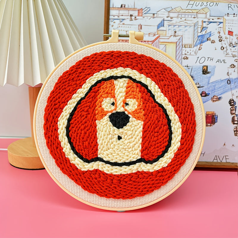 Handmade poke embroidery DIY kit perfect for beginners of all ages. Ideal for adults, children, and couples.