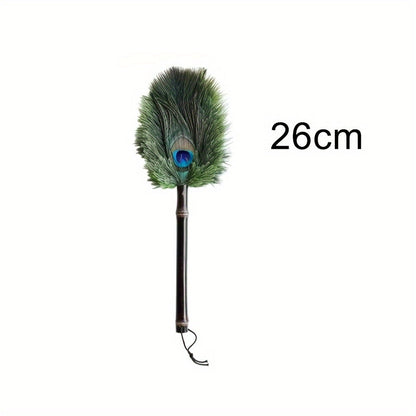 Elegant Peacock Feather Duster - Perfect for Cleaning Living Room, Bedroom, Furniture, Walls, and Floors Without Electricity or Batteries Needed