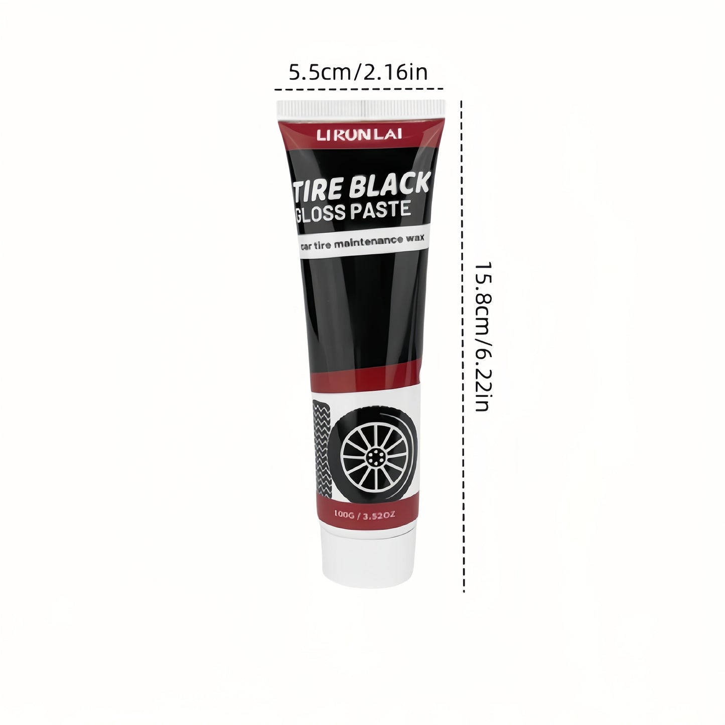 LIRUNLAI Tire Black Gloss Paste: Enhances Shine, Protects against Aging, Long-Lasting Luster for Cars, Motorcycles, and Bicycles, Coconut-Based Formula, Leaves No Residue, Under 1 Liter