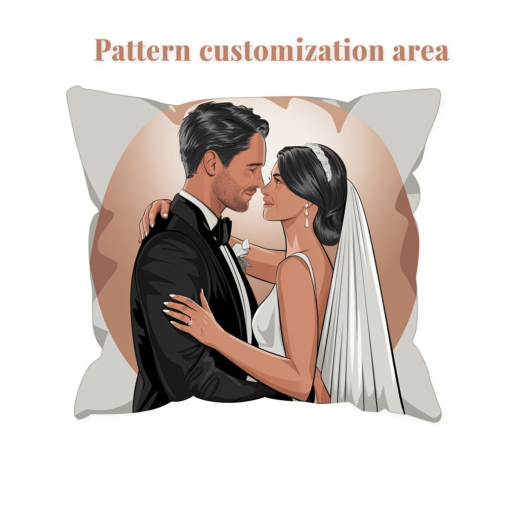 One piece of a personalized photo pillowcase measuring 45.72x45.72 cm. Perfect for Mother's Day, Father's Day, Thanksgiving Day, Teacher's Day, or as a gift for family and friends. Features single-sided printing and does not include a pillow core.