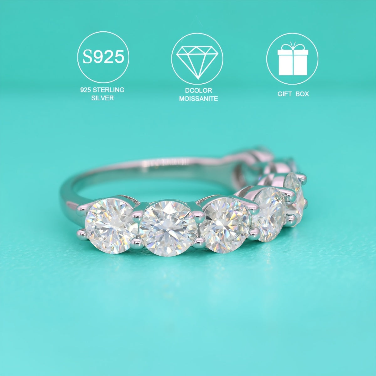 Beautiful 0.5ct Moissanite Engagement Ring - Crafted with Hypoallergenic S925 Sterling Silver, Featuring Vintage-Inspired Design for Women | Ideal for Weddings, Proposals & Mother's Day Present | Comes with Certificate & Elegant Gift Box