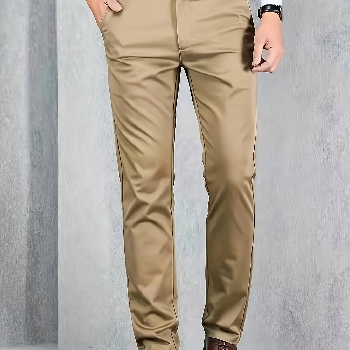 Men's versatile casual formal pants with a classic design and comfortable fit, perfect for casual or business wear.