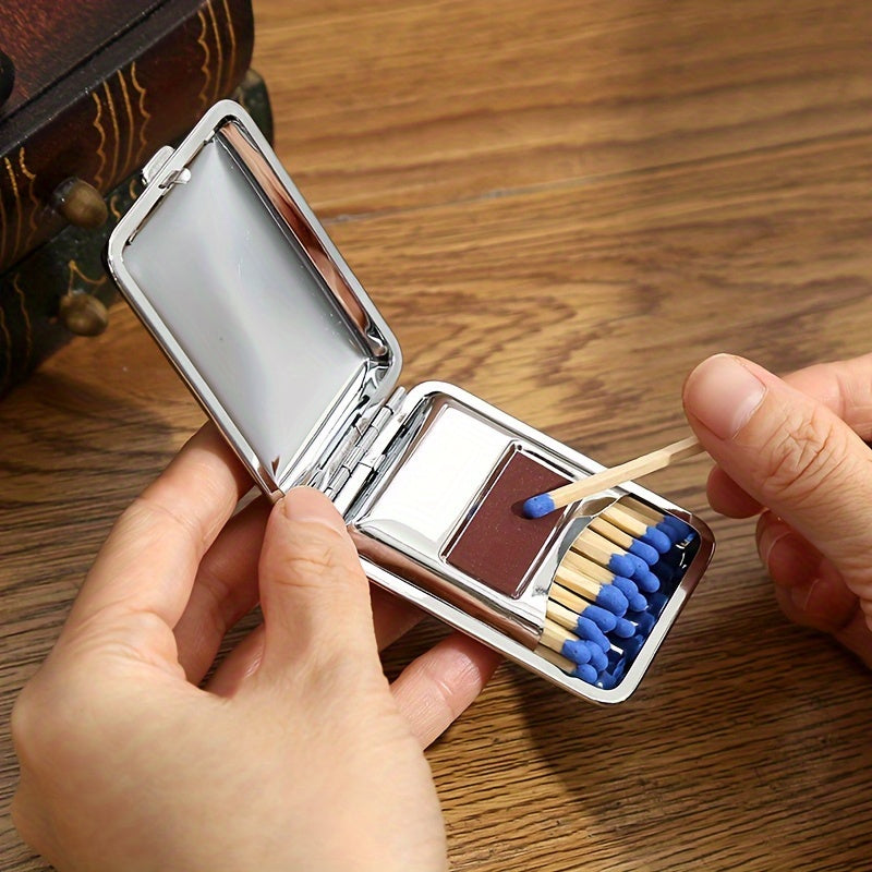 Get the ultimate men's accessory with this stylish Matchbox set, featuring 1 fashionable style Matchbox and 19 replacement match papers. Made with high quality iron, this accessory is perfect for Father's Day, Grandfather, friends, and collectors.