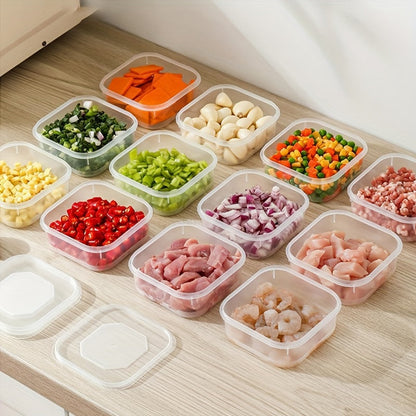 One set of three food preservation boxes, refrigerator storage boxes, and grain storage boxes. These plastic boxes come in three sizes - large, medium, and small. Also included is a lunch box and fruit storage box with lids, making them perfect for