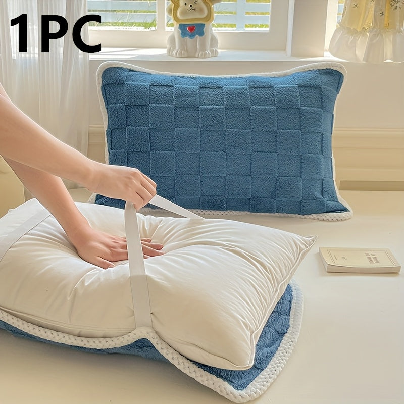 Waterproof Pillow Protector with Elastic Straps, Single Pack - Size 48.26x78.74 cm - Made of Taffeta Fabric, Woven, with a Weight of 120-140g per Square Meter. Polyester Cover that is Machine Washable for use in Homes, Hotels, and B&Bs.