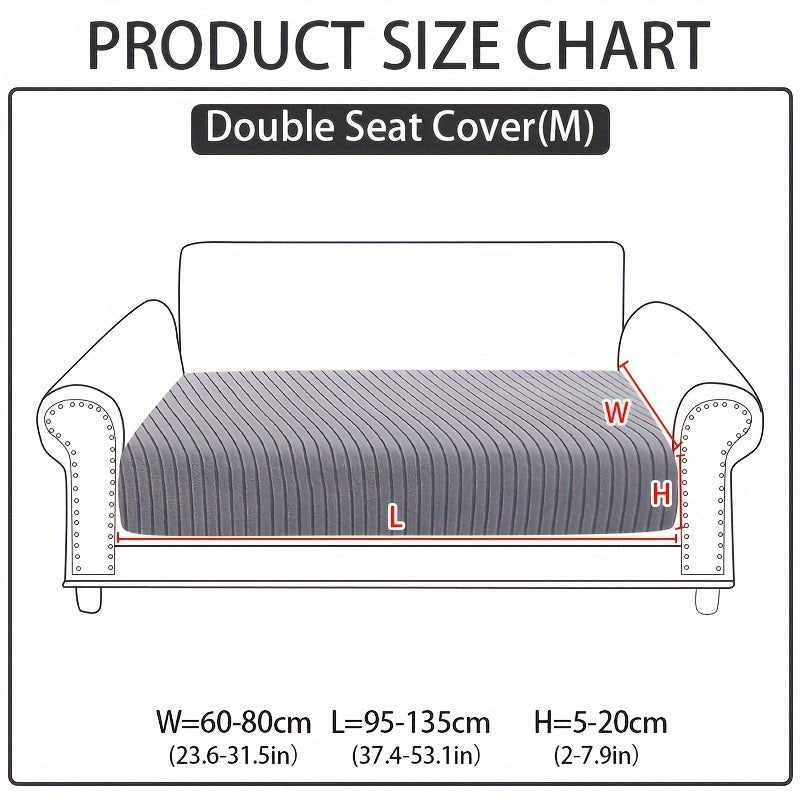 Light gray sofa cover designed to resist cat scratches, suitable for 1-4 seat sofas, made of non-slip, pet-friendly jacquard fabric with ribbed texture, ideal for living room and bedroom decor.