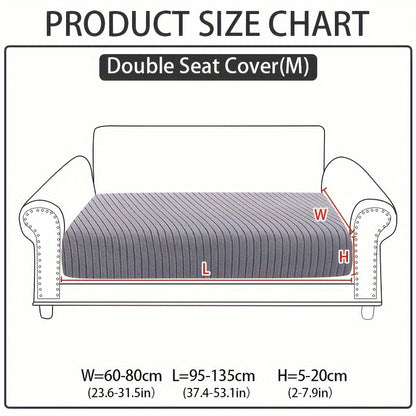 Light gray sofa cover designed to resist cat scratches, suitable for 1-4 seat sofas, made of non-slip, pet-friendly jacquard fabric with ribbed texture, ideal for living room and bedroom decor.