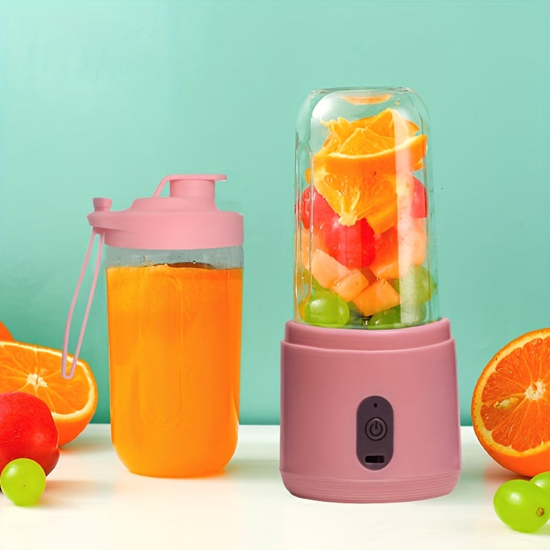 Experience the convenience of the RZSYZH Portable Blender - Rechargeable via USB, Featuring a Powerful Motor for Perfect Smoothies & Shakes, Suitable for Home, Office, and On-the-Go Use