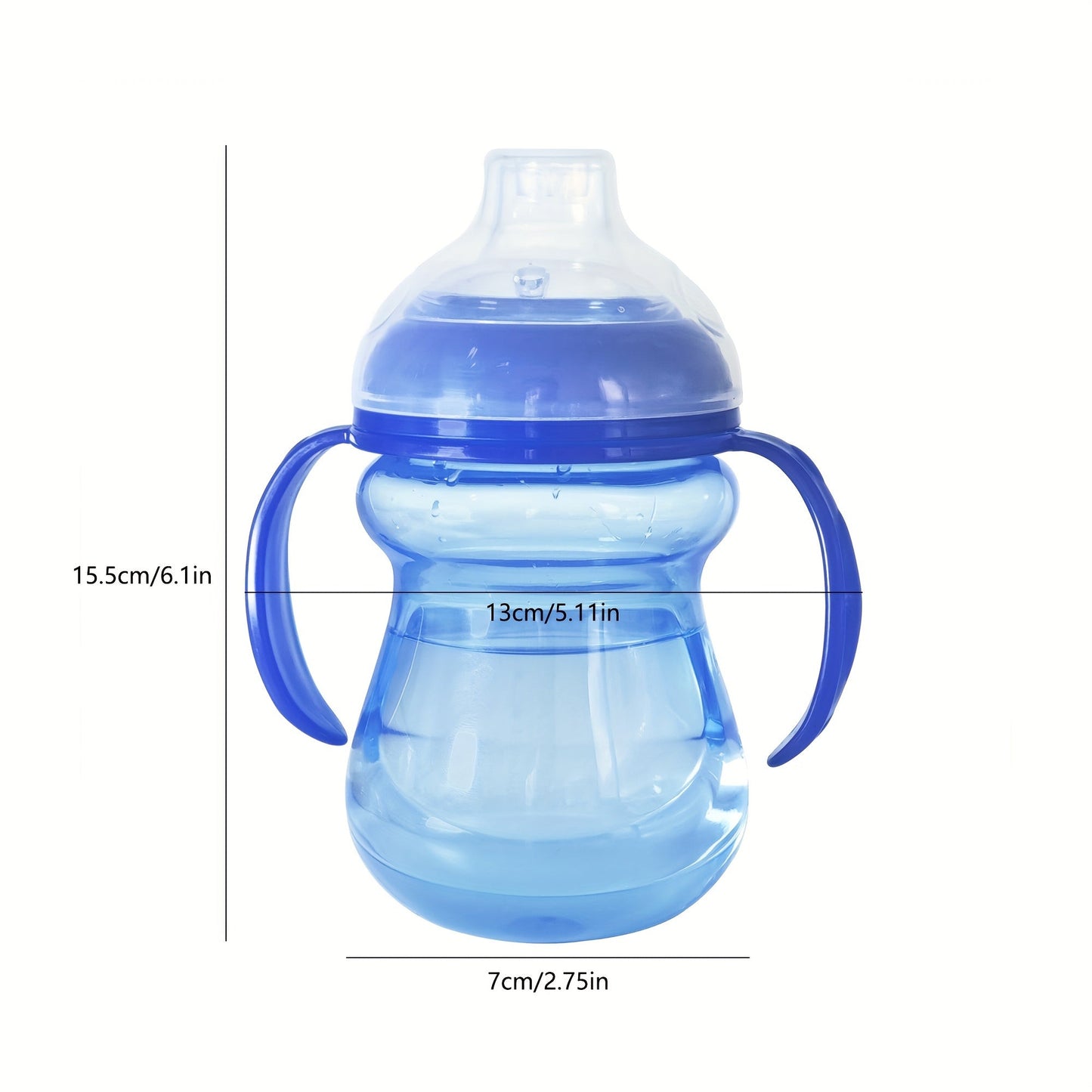 270ml Kids' Sippy Cup with Handle is BPA-Free and designed for toddlers aged 3 and up. This reusable cup is leakproof and non-slip, available in Blue, Pink, and Green.