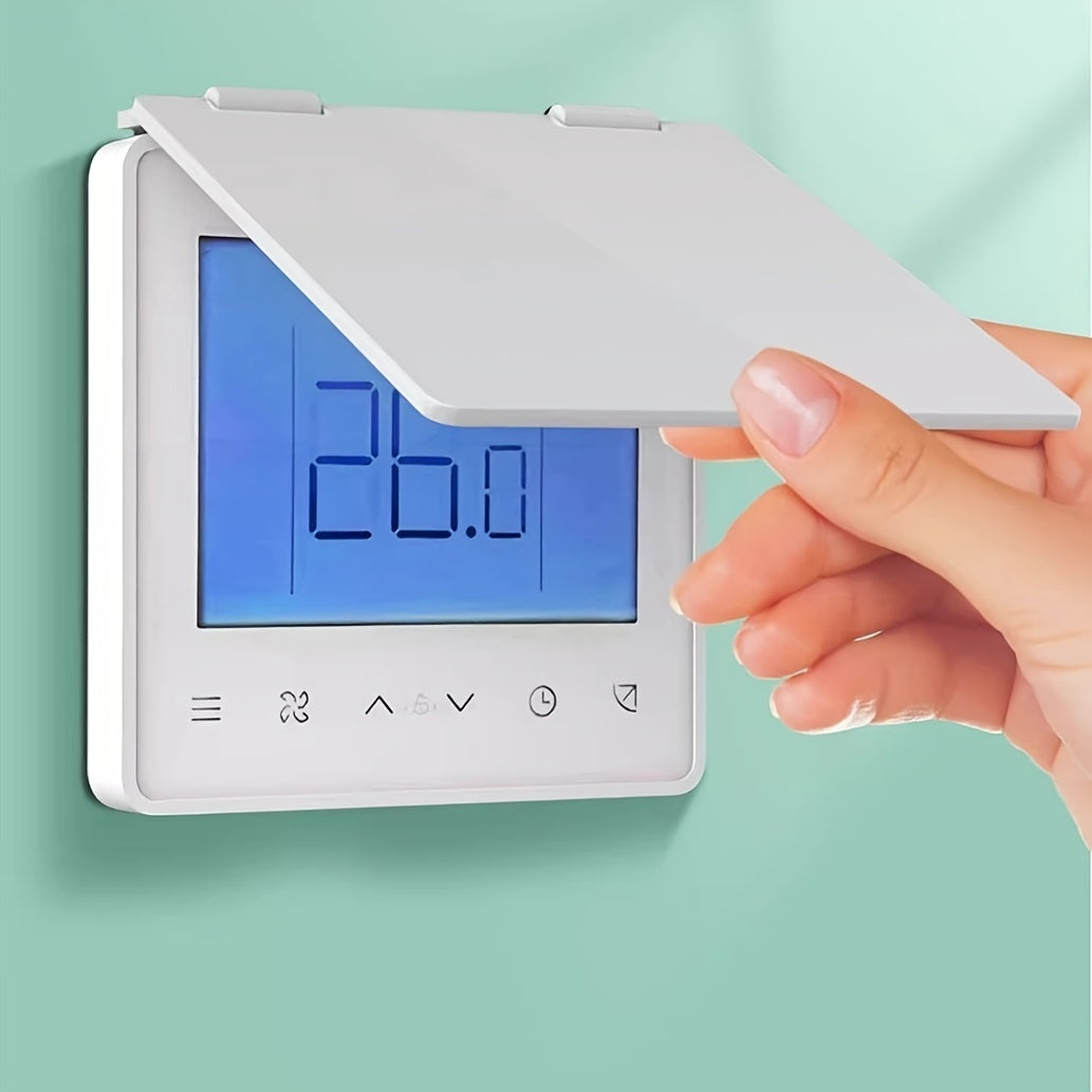 Cover to Protect Switch from Youngsters: Waterproof, Touch-Sensitive Central Air Conditioning Panel Thermostat and Bathroom Fan with Light-Shielding Features