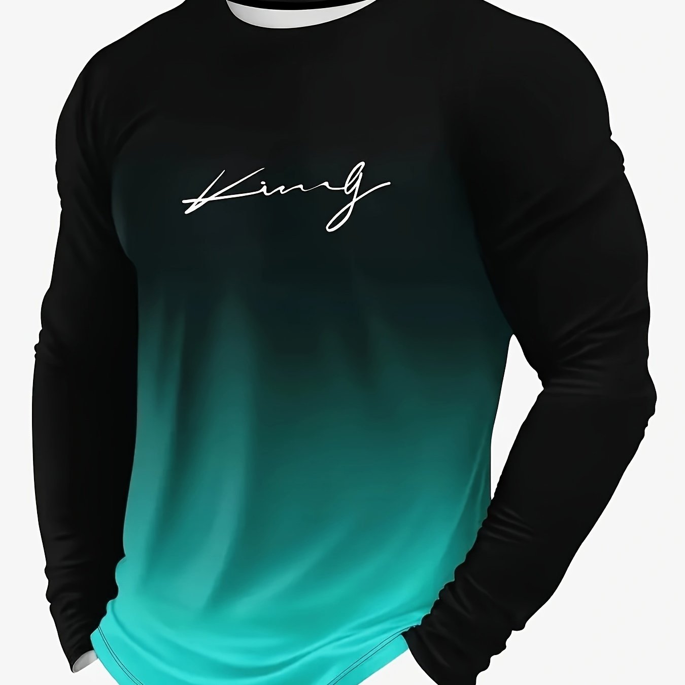 Men's long sleeve round neck street T-shirt