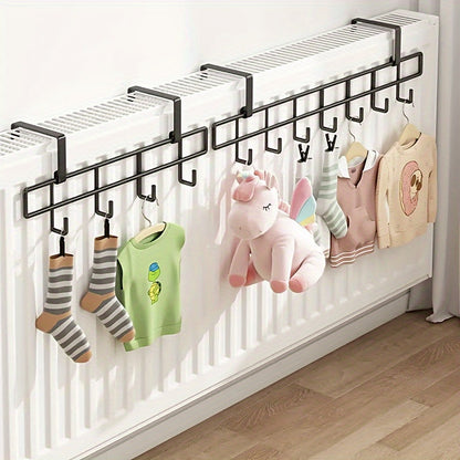 These items include radiator drying racks, hooks for household heating pipes, storage racks, hanging hangers, heating options for drying clothes, and shoe racks.