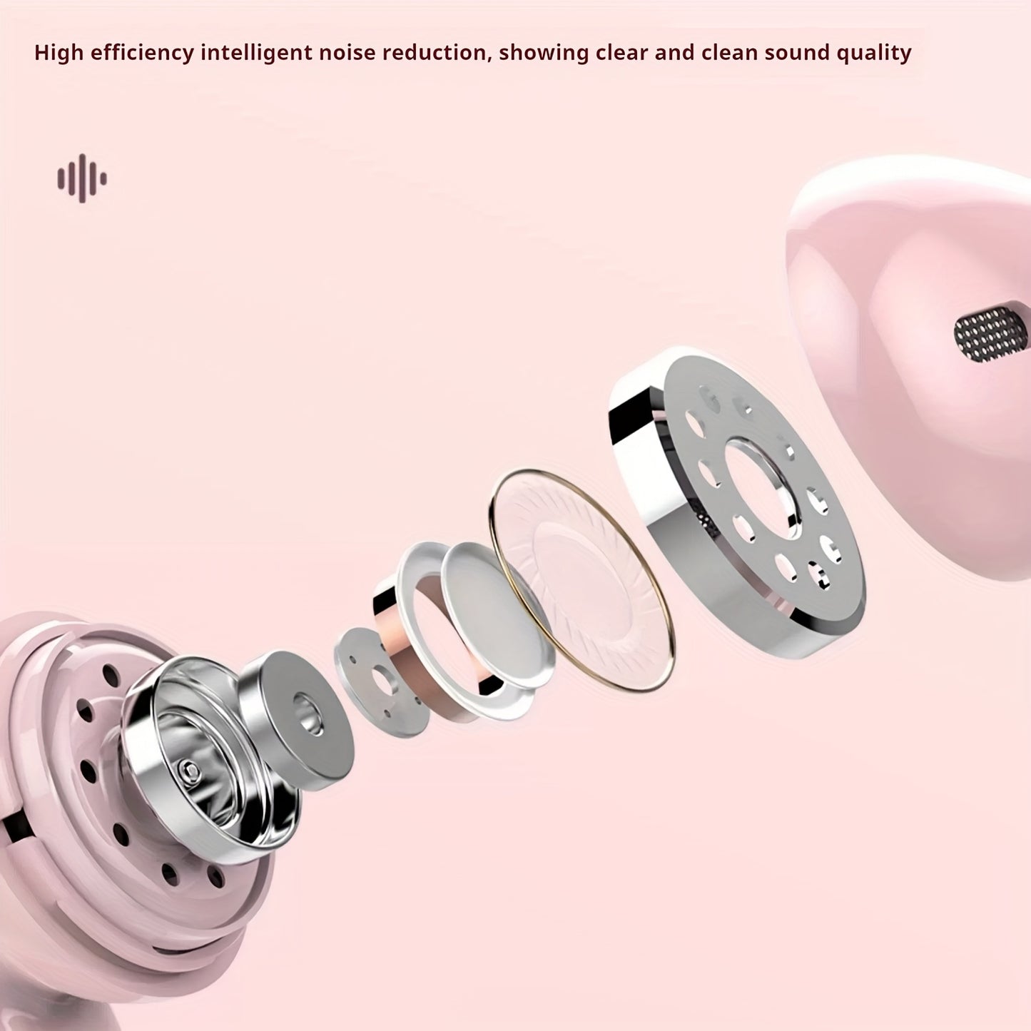 Compact new style true wireless earbuds with advanced features for high-quality music and calls on Android, iPhone, and gaming devices.