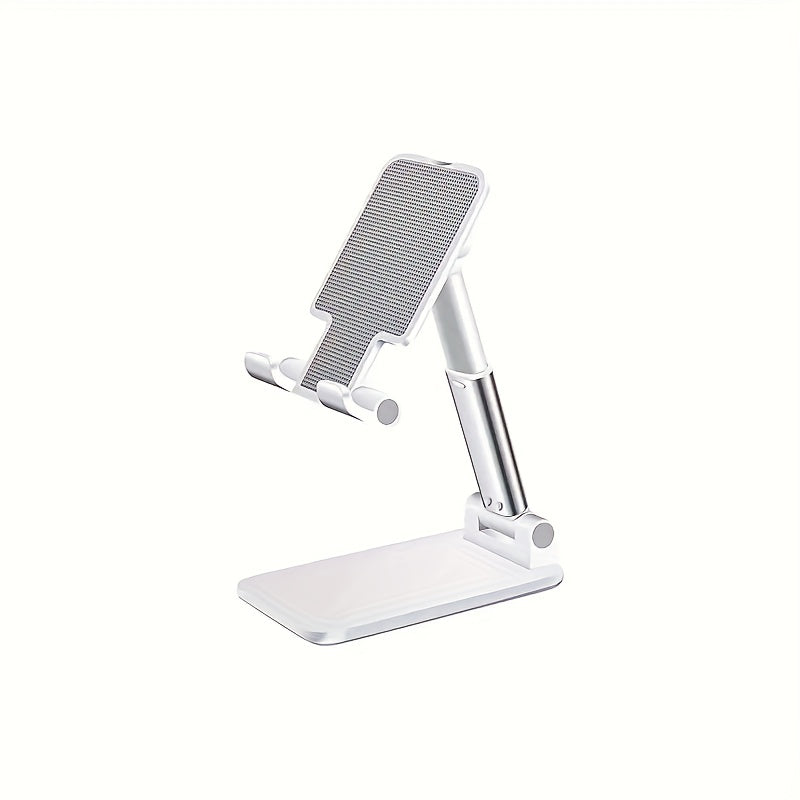 Adjustable desktop/tablet holder for iPhones, iPads, and Xiaomis.