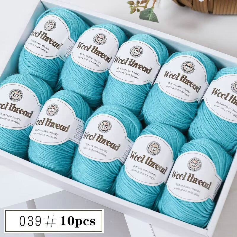 10pcs of Australian Wool Yarn [Approx. 500G/10 Balls Per Pack], Ideal for Crocheting Sweaters, Coats, Vests, Scarves, Hats, and DIY Knitwear, Soft, Warm, and Easy to Knit.