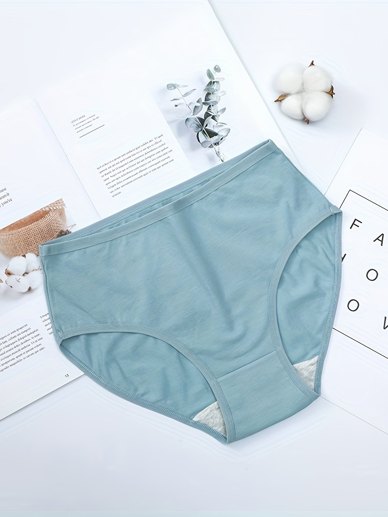 5 Simple Solid Briefs for women, high waist, comfy, breathable, stretchy intimates.