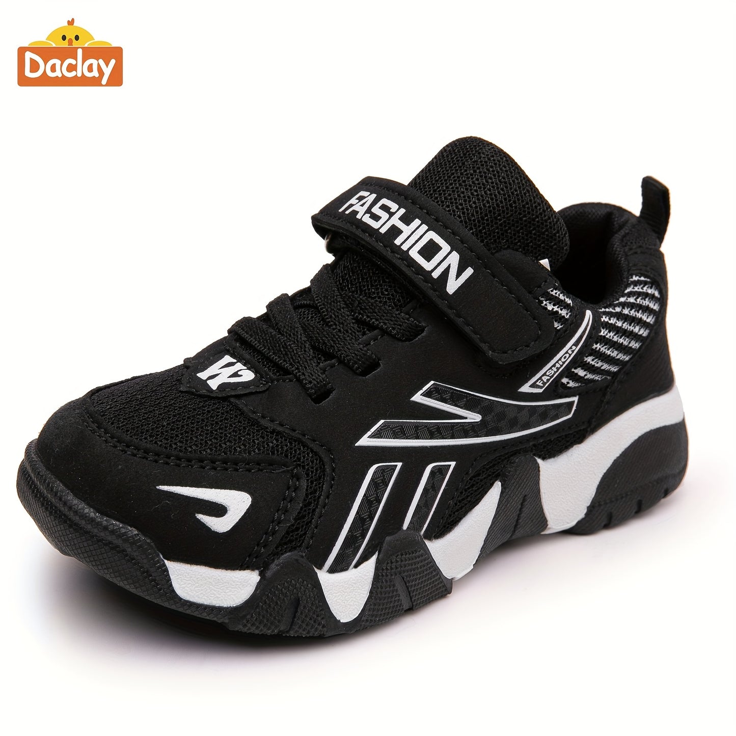 Daclay Kids Sports Shoes with Breathable Upper, Composite Toe, Argyle Pattern, for Ages 14 and Under, Ideal for Tennis and Gymnastics in All Seasons.