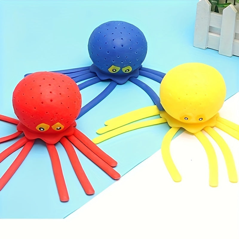 Summer Fun: Bathroom Octopus Grandchildren's Gift Water Spraying Doll Bath Toy, Flower Spray Octopus, Children's Stress Relief Toy