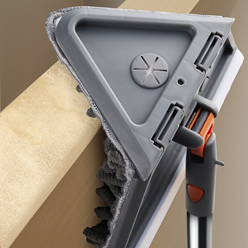 Get the ultimate cleaning tool for your home with the 1pc Multi-Functional Wall Wiping Tool! This extendable pole comes with a ceiling cleaning device and foldable mop, perfect for dusting walls, ceilings, baseboards, windows, and floors. It includes