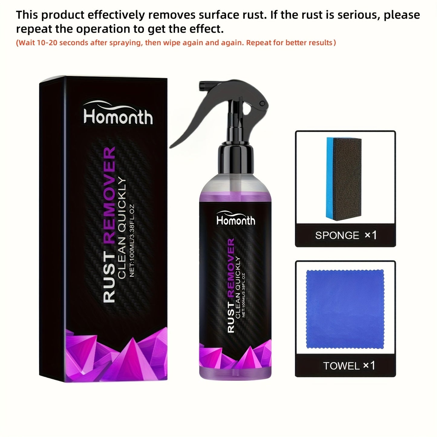 Protect your vehicle from rust with RustGuard Car Metal Rust Remover and Protector Spray. This anti-oxidation conversion coating requires no electricity and is a must-have in your home tool kit for cleaning and protecting vehicle parts.