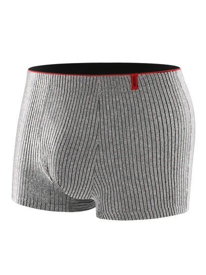 Men's striped boxers in 1pc, 4pcs, or 8pcs sets, with stylish design and breathable fabric.