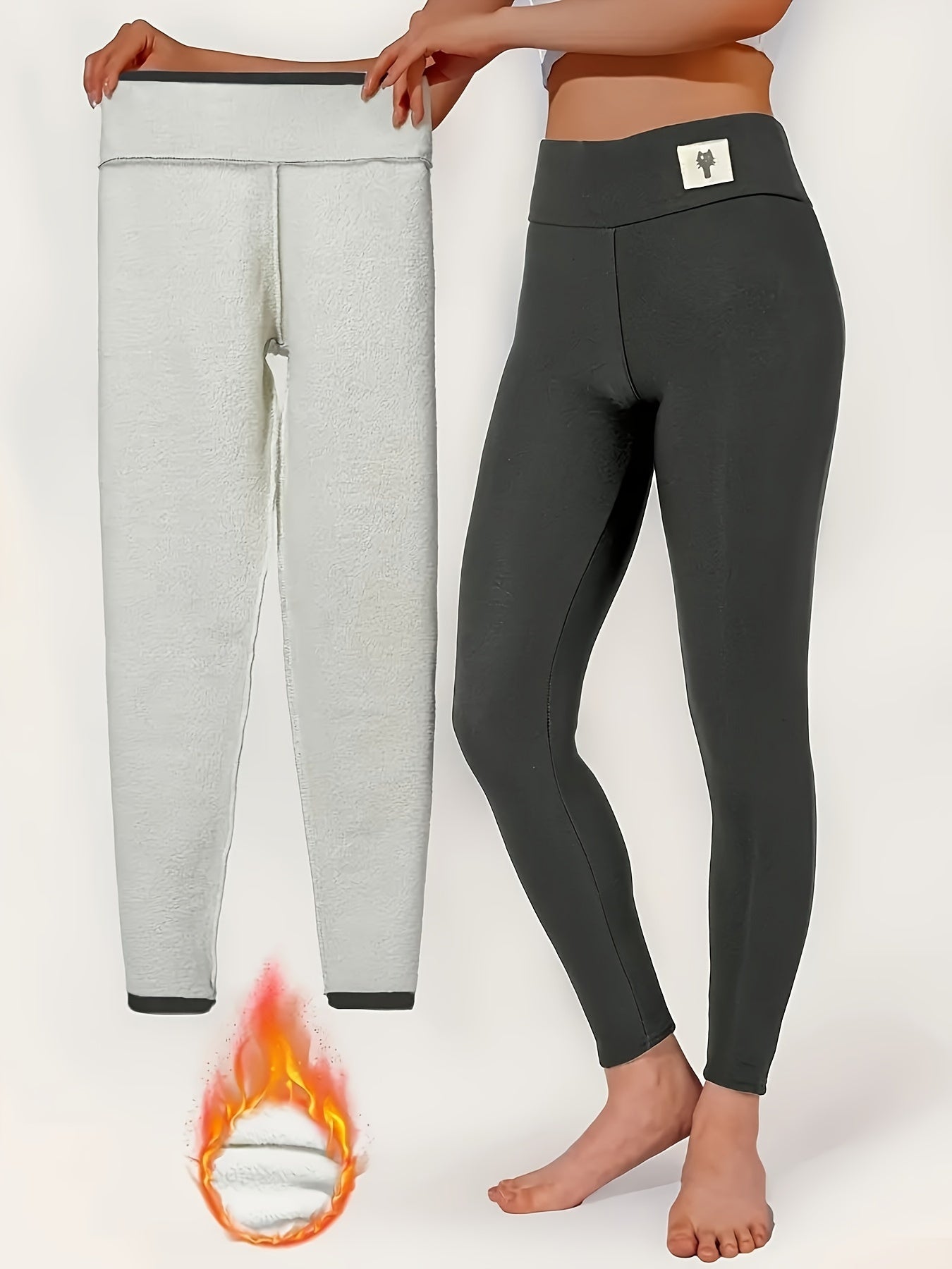 Women's cozy fleece underwear for cold seasons.