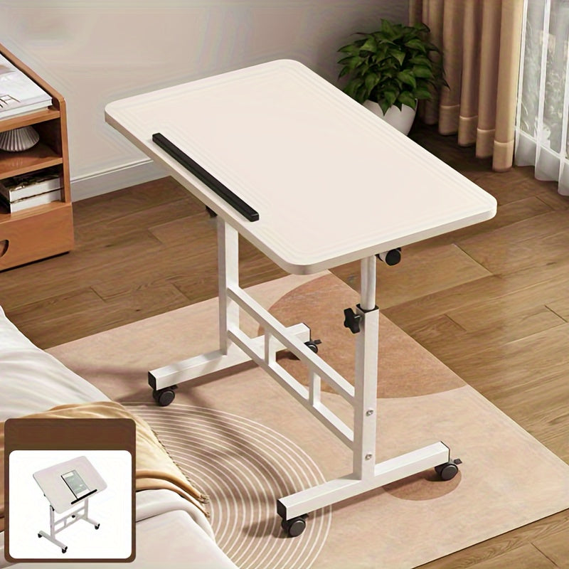 1pc height adjustable universal pulley with extra large folding desktop for student or office use. Can also be used as a laptop table, lap desk, bed table, or multifunctional table.