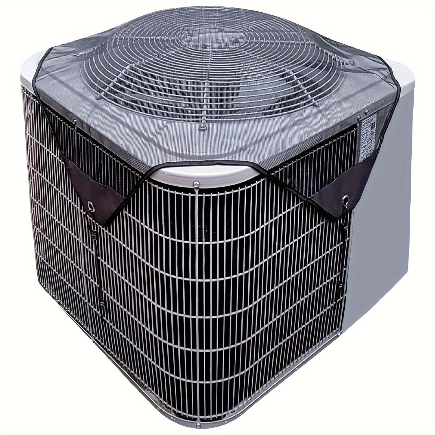 Durable PVC Mesh Outdoor Air Conditioning Unit Top Cover - Fits All Units, No Electricity Required, Provides Protection from Debris and Elements for Condenser Compressor, Includes Elasticated Cord for Secure Fit