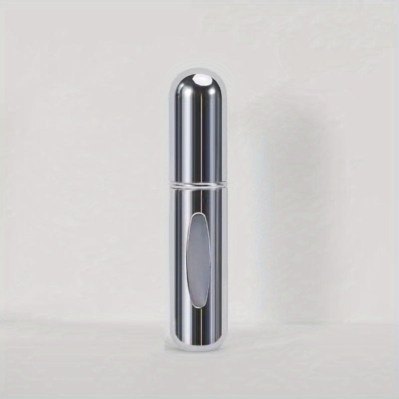 Portable refillable aluminum atomizer spray bottle for travel, car use