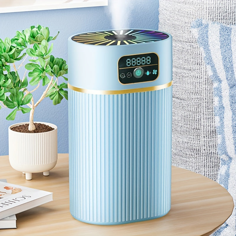 Portable USB-powered humidifier with colorful lights for home and office.