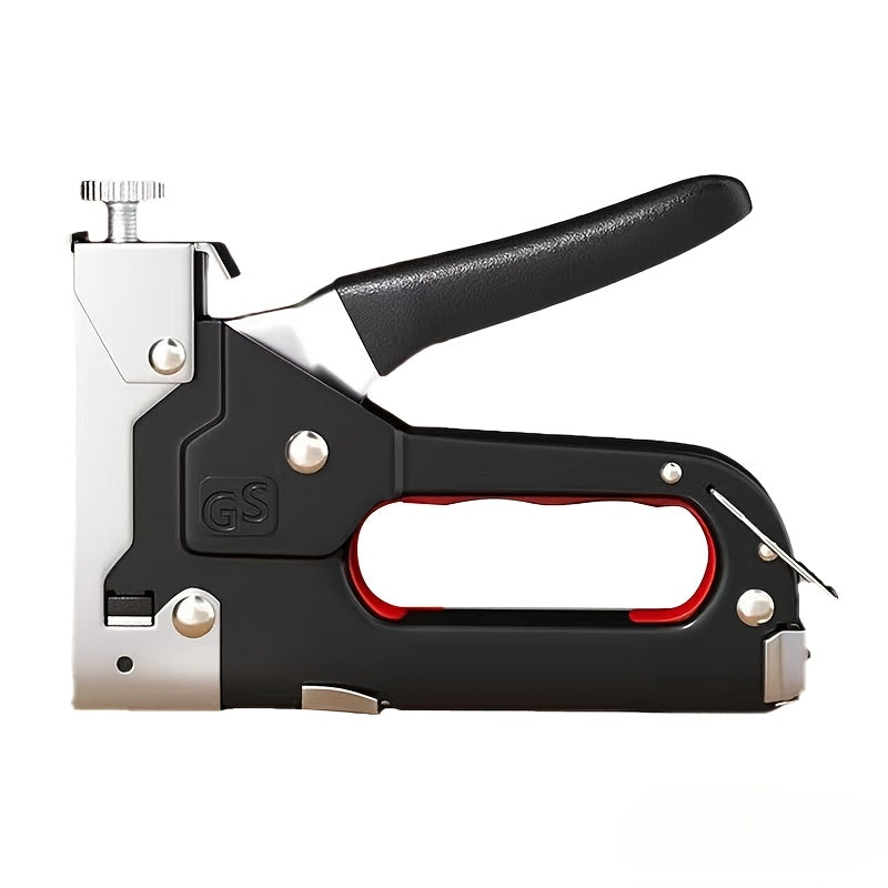 1pc Heavy-duty Stapler for DIY home decor furniture wood frame stapler, multi-tool hand nail gun bandage plier set.