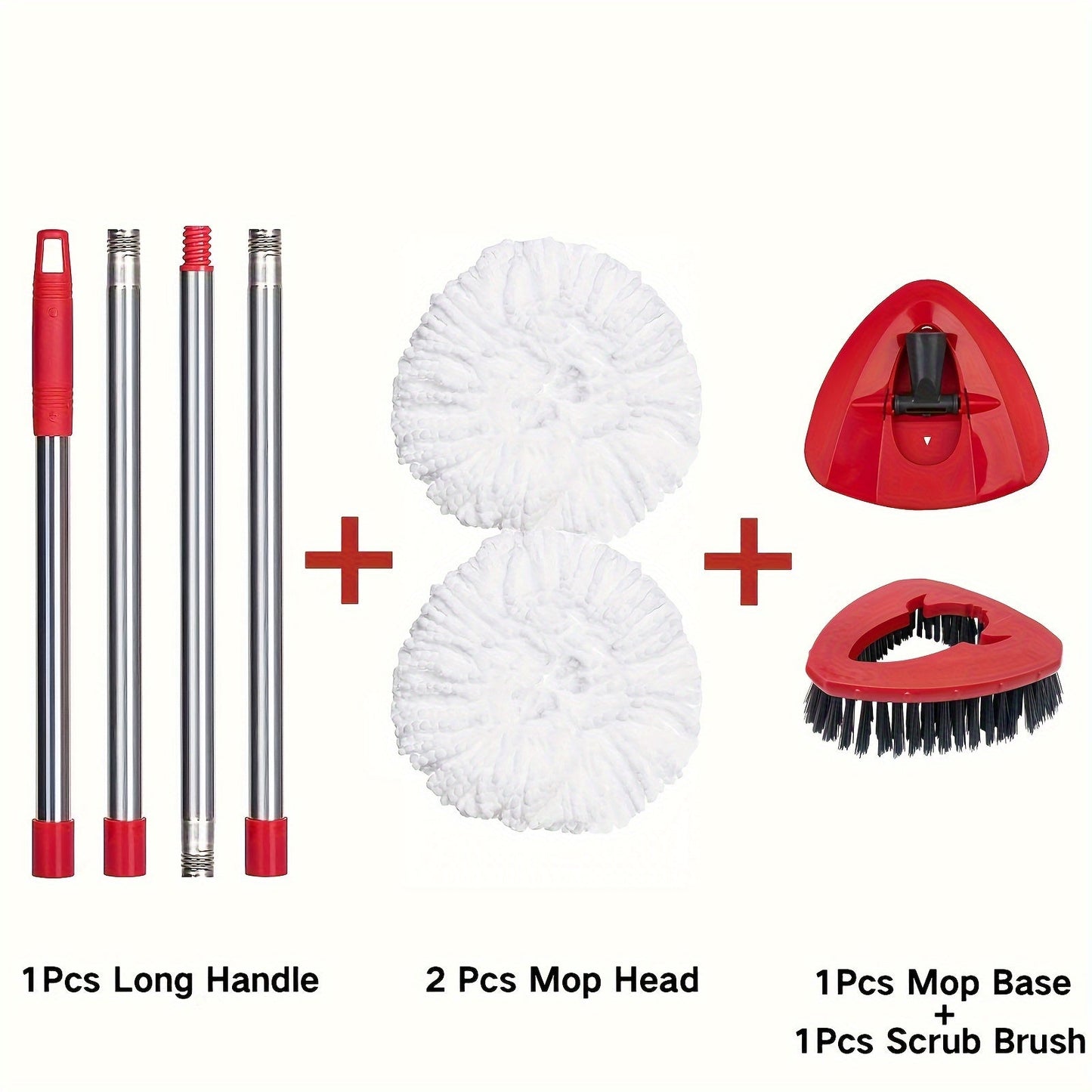 The Home Times EasyWring 1-Tank System Mop Kit is a convenient cleaning solution that includes a stainless steel handle, scrub brush head, base, and 2 spin heads. This kit is compatible with O-Ceda and other Easy Cleaning Accessories, making cleaning a